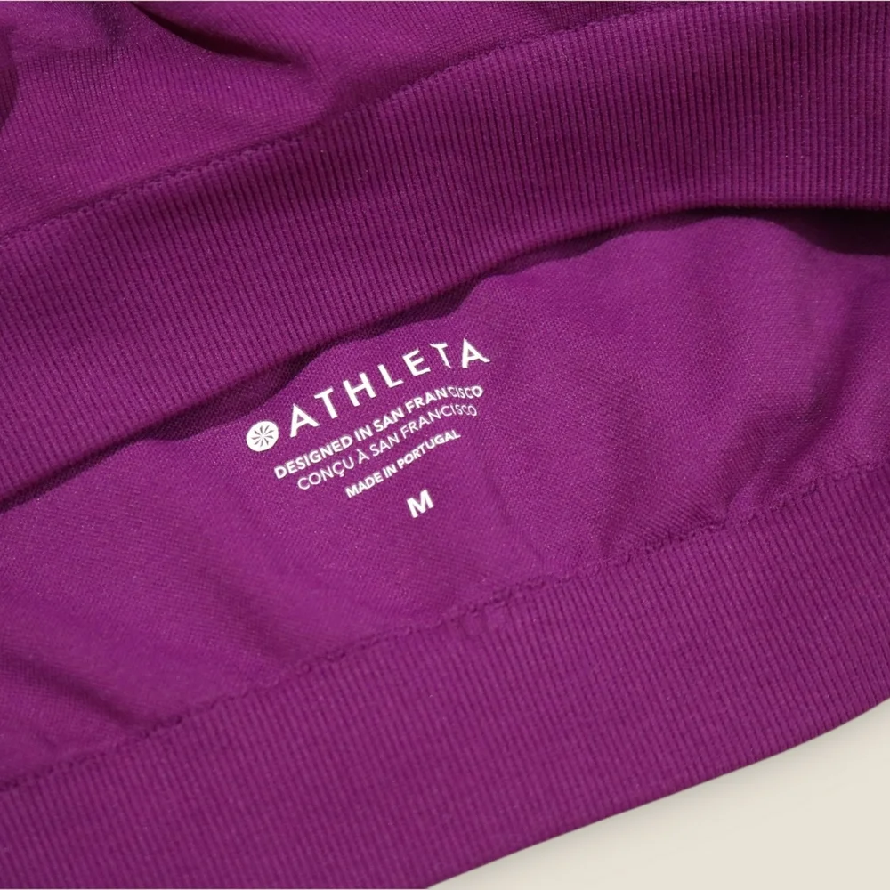Athleta Renew Bra Size Medium Purple Burgundy Light Impact C Cup Yoga Pilates - Picture 6 of 7